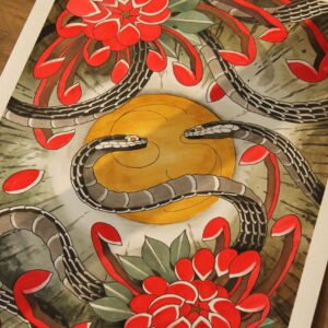 Print Snakes Couple